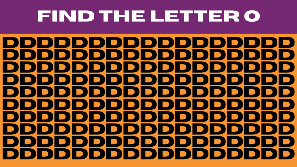 Find the Hidden O in Eleven Seconds to Prove Your IQ is Over 140 1 Find the Hidden O in Eleven Seconds to Prove Your IQ is Over 140