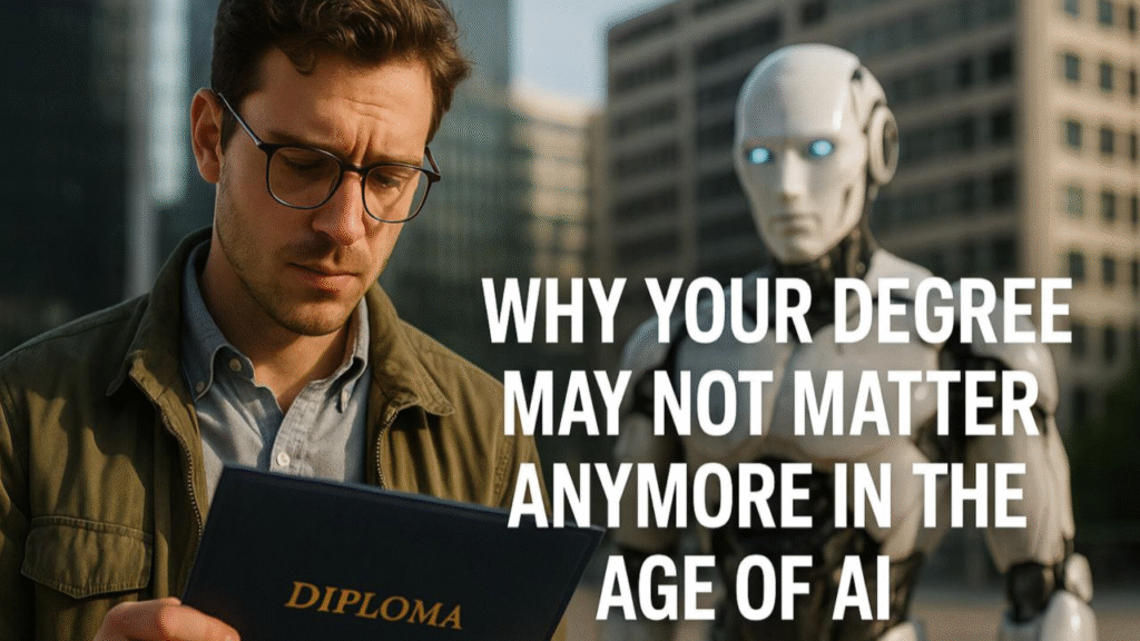 Why Your Degree May Not Matter Anymore in the Age of AI 1 Why Your Degree May Not Matter Anymore in the Age of AI